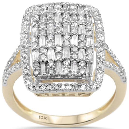 Muse Jewelry .97ct G SI 10K Yellow Gold Diamond Engagement Ring Size 6.5