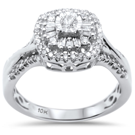 Muse Jewelry .47ct G SI 10K White Gold Diamond Engagement Ring Size 6.5