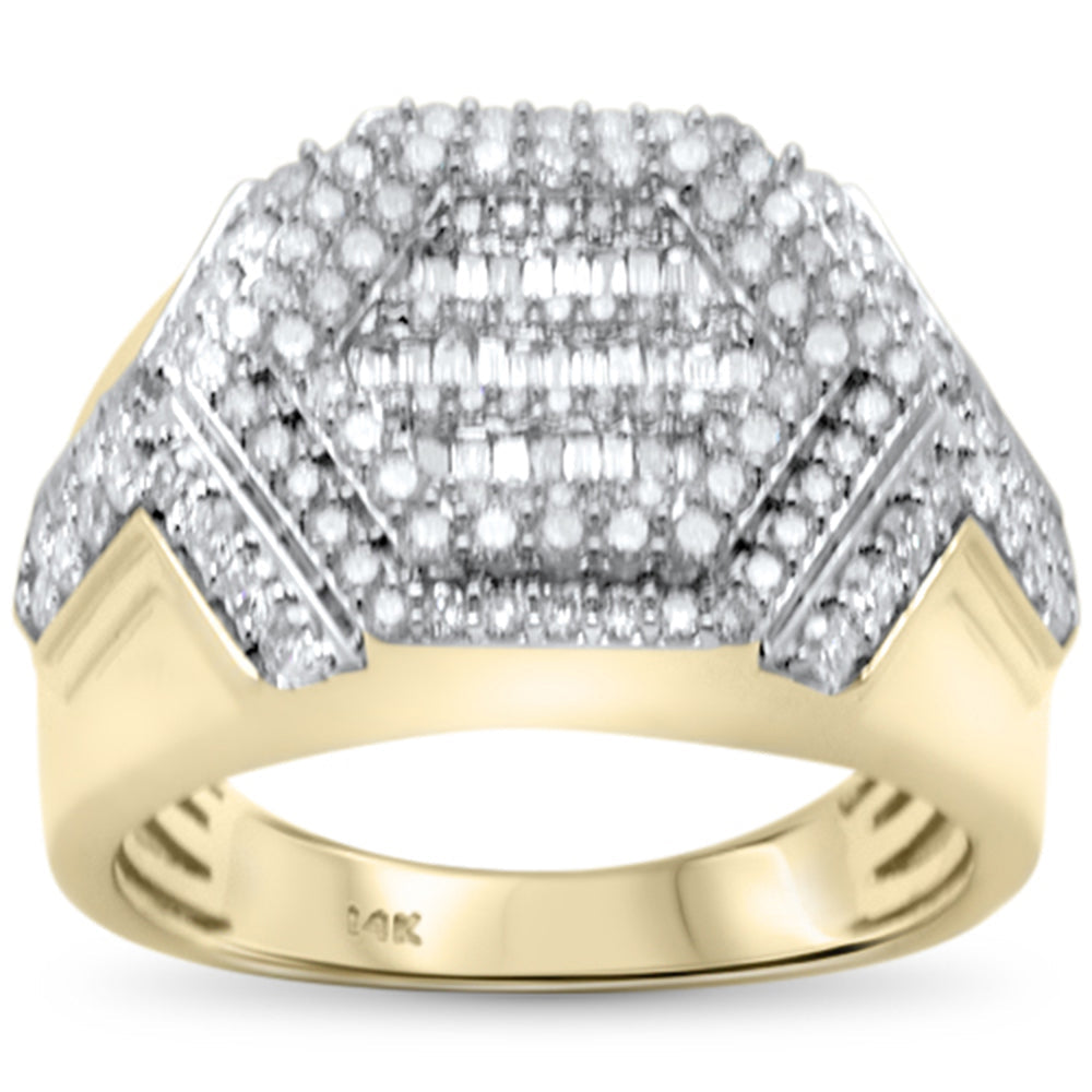 Muse Jewelry 1.33ct G SI 14K Yellow Gold Diamond Men's Ring Size 10