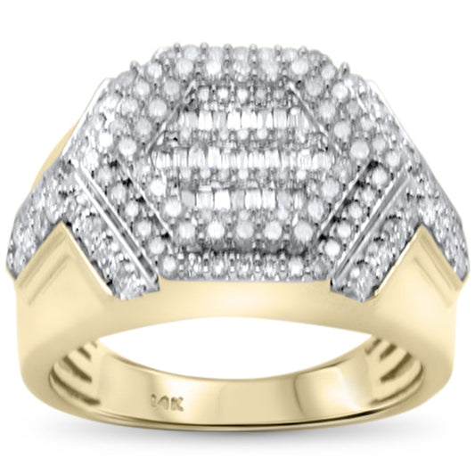 Muse Jewelry 1.33ct G SI 14K Yellow Gold Diamond Men's Ring Size 10