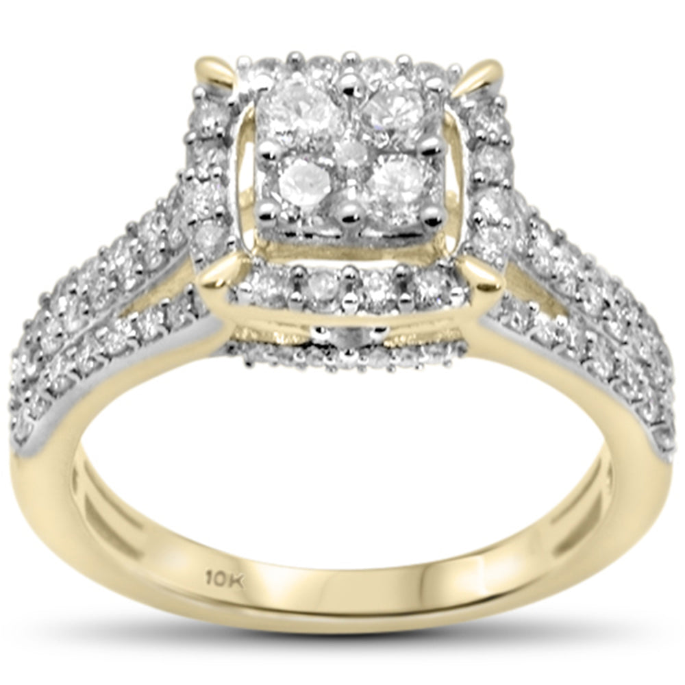 Muse Jewelry .98ct G SI 10K Yellow Gold Diamond Engagement Ring Size 6.5