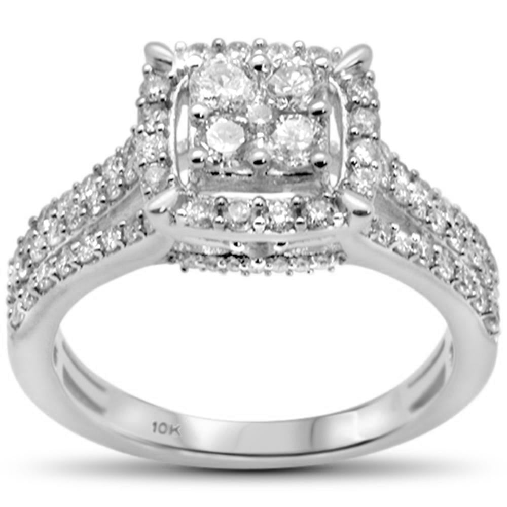 Muse Jewelry .98ct G SI 10K White Gold Diamond Engagement Ring Size 6.5