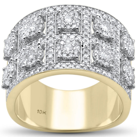 Muse Jewelry 1.71ct G SI 10K Yellow Gold Diamond Men's Ring Size 10