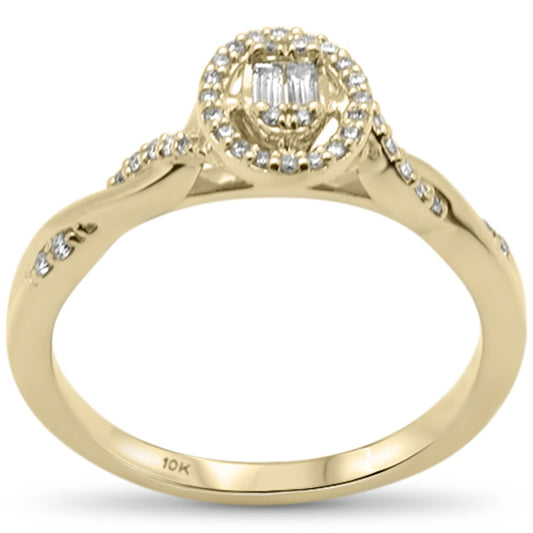 Muse Jewelry .12ct / .16ct G SI 10K Yellow Gold Diamond Engagement Ring Size 6.5