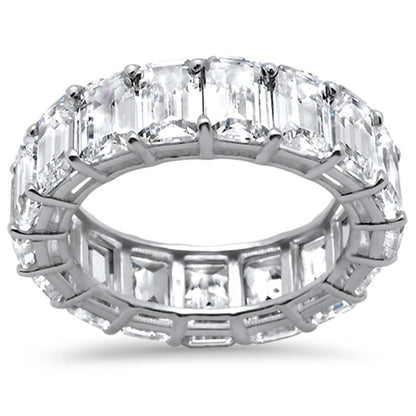 Muse Jewelry 6.34ct E-F VVS GIA CERTIFIED Emerald Cut Diamonds Eternity Band Ring Size 6.5