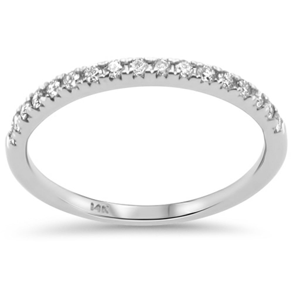 Muse Jewelry .21ct G SI 14K White Gold Diamond Ladies Diamond Band Ring Size 6.5