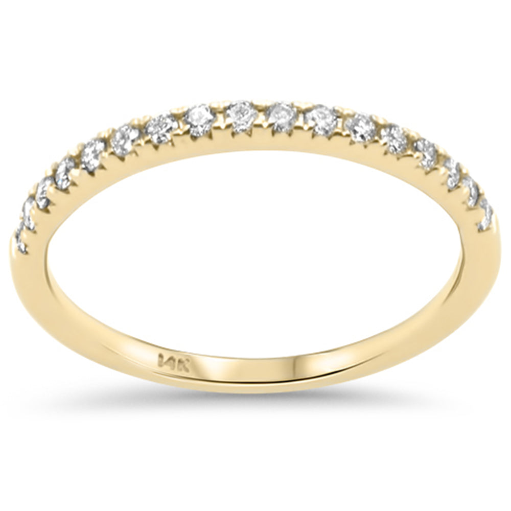 Muse Jewelry .21ct G SI 14K Yellow Gold Diamond Ladies Diamond Band Ring Size 6.5