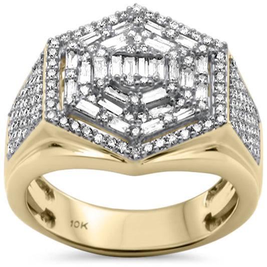 Muse Jewelry 1.33ct G SI 10K Yellow Gold Diamond Men's Ring Size 10