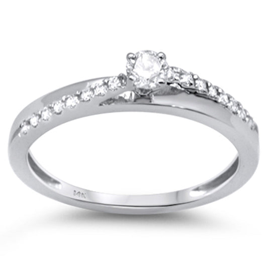 Muse Jewelry .24ct G SI 14K White Gold Diamond Engagement Ring Size 6.5