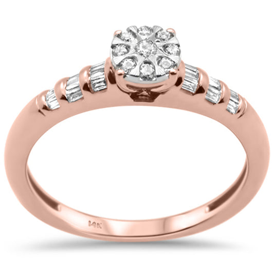 Muse Jewelry .20ct G SI 14K Rose Gold Diamond Engagement Ring Size 6.5