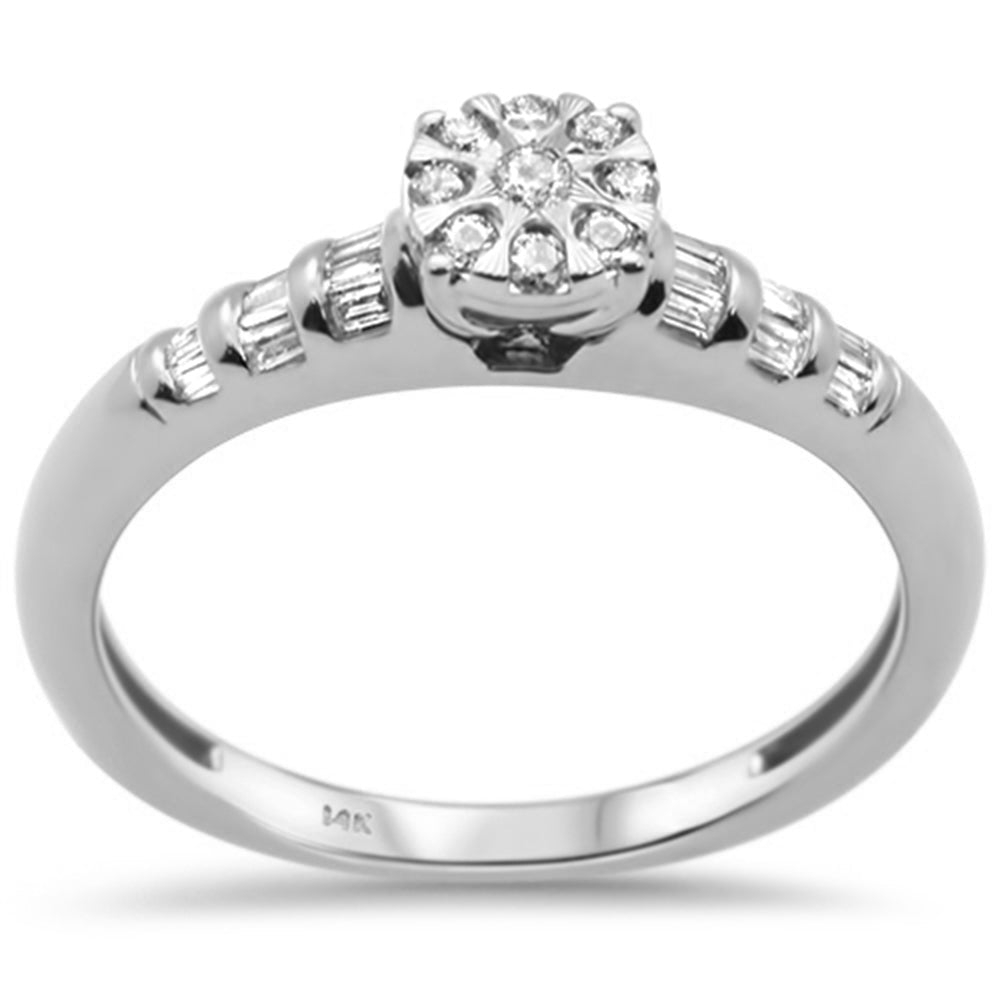 Muse Jewelry .19ct G SI 14K White Gold Diamond Engagement Ring Size 6.5