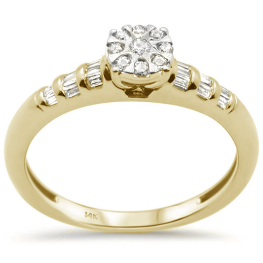 Muse Jewelry .19ct G SI 14K Yellow Gold Diamond Engagement Ring Size 6.5