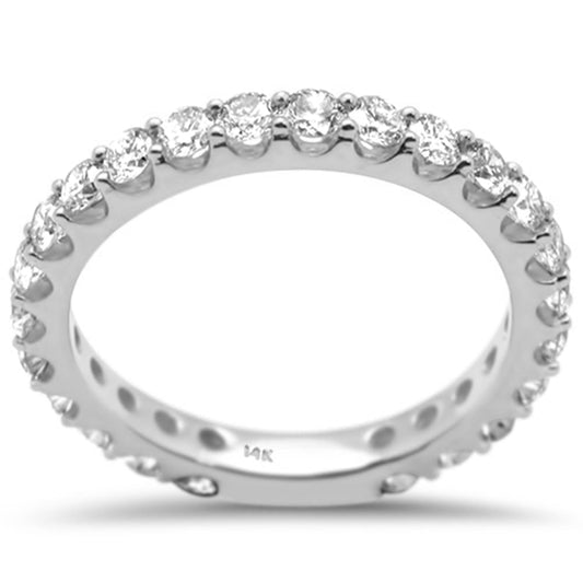 Muse Jewelry 1.30ct G SI 14K White Gold Diamond Eternity Band Ring Size 6.5