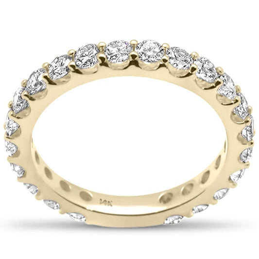 Muse Jewelry 1.43ct G SI 14K Yellow Gold Diamond Eternity Band Ring Size 6.5