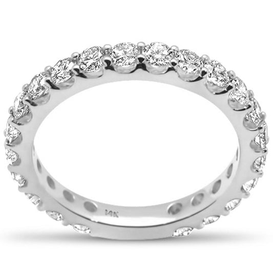 Muse Jewelry 1.42ct G SI 14K White Gold Diamond Eternity Band Ring Size 6.5