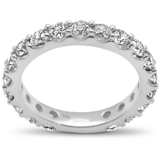 Muse Jewelry 1.82ct G SI 14K White Gold Diamond Eternity Band Ring Size 6.5