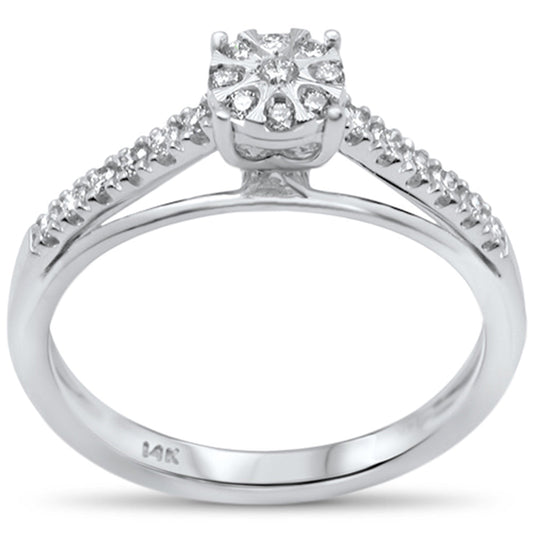 Muse Jewelry .24ct G SI 14KT White Gold Diamond Solitaire Style Engagement Ring Size 6.5