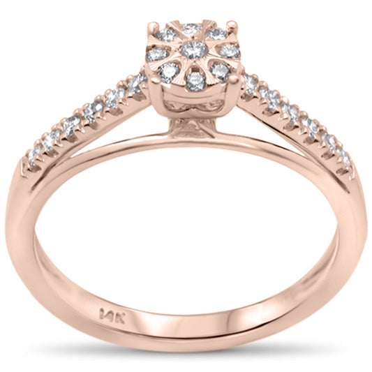 Muse Jewelry .25ct G SI 14KT Rose Gold Diamond Solitaire Style Engagement Ring Size 6.5