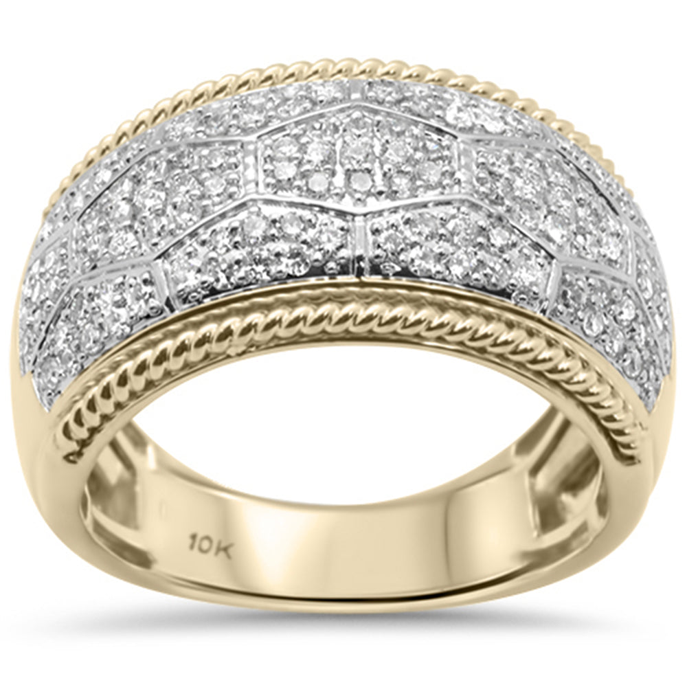 Muse Jewelry .99ct G SI 10KT Yellow Gold Diamond Men's Ring Size 10