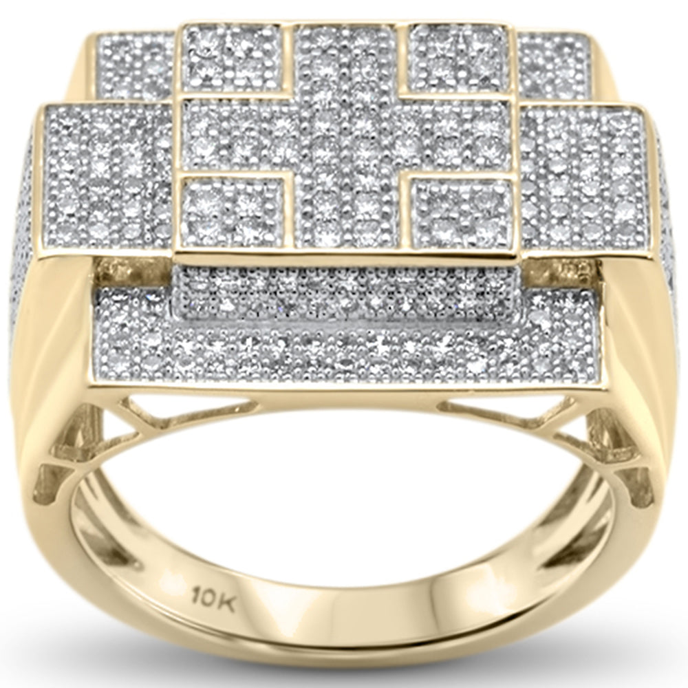 Muse Jewelry 1.72ct G SI 10KT Yellow Gold Round Diamond Men's Ring Size 10