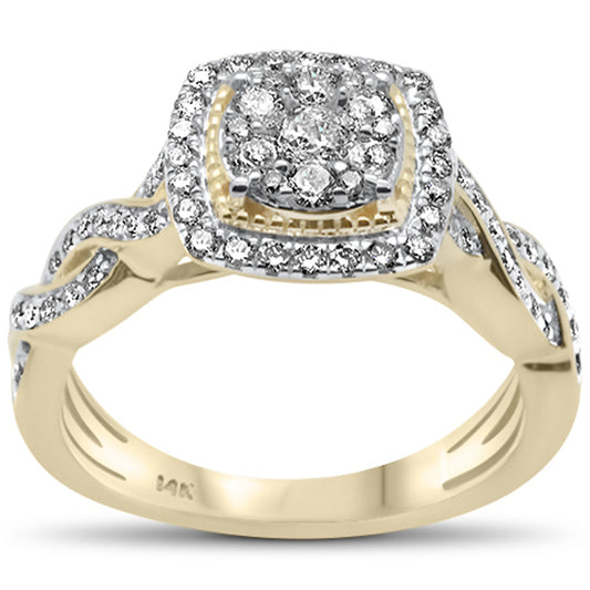 Muse Jewelry .70ct G SI 14K Yellow Gold Diamond Engagement Ring Size 6.5