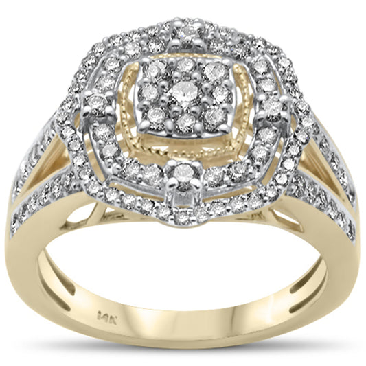 Muse Jewelry .89ct G SI 14K Yellow Gold Diamond Engagement Ring Size 6.5