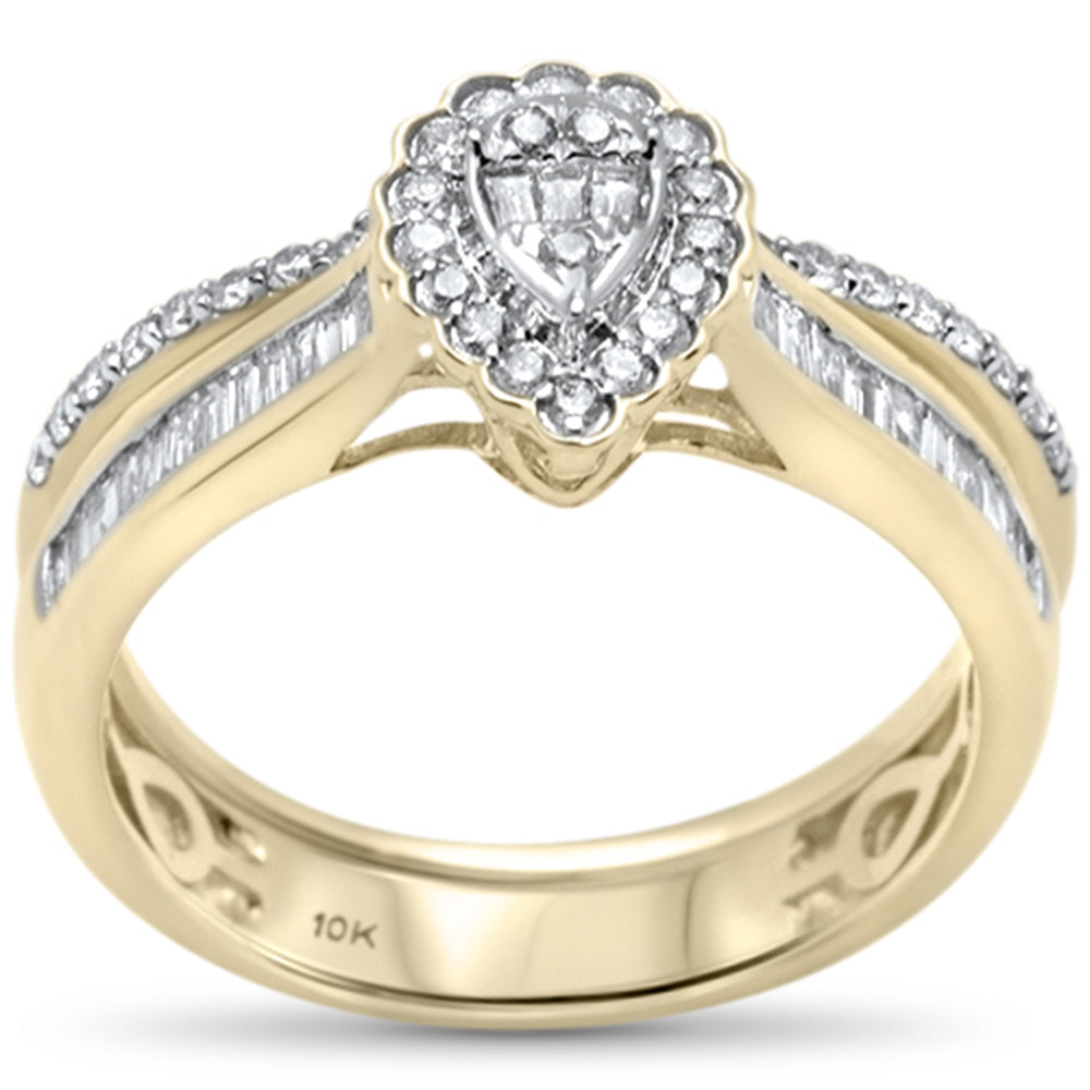 Muse Jewelry .46ct G SI 10K Yellow Gold Diamond Engagement Ring Bridal Set