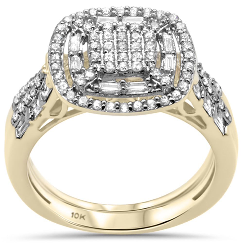 Muse Jewelry .73ct G SI 10K Yellow Gold Diamond Engagement Ring Bridal Set Size 6.5