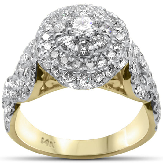 Muse Jewelry 2.35ct G SI 14K Yellow Gold Diamond Engagement Ring