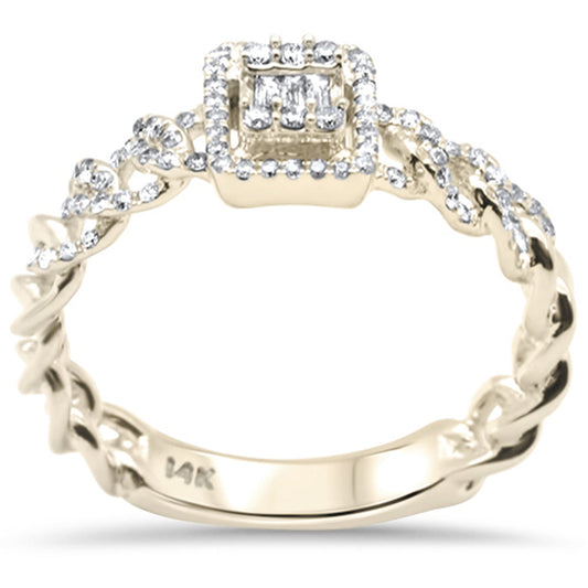 Muse Jewelry .30ct G SI 14K Yellow Gold Diamond Round & Baguette Ring