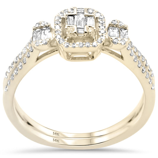 Muse Jewelry .42ct G SI 14K Yellow Gold Diamond Round & Baguette Ring