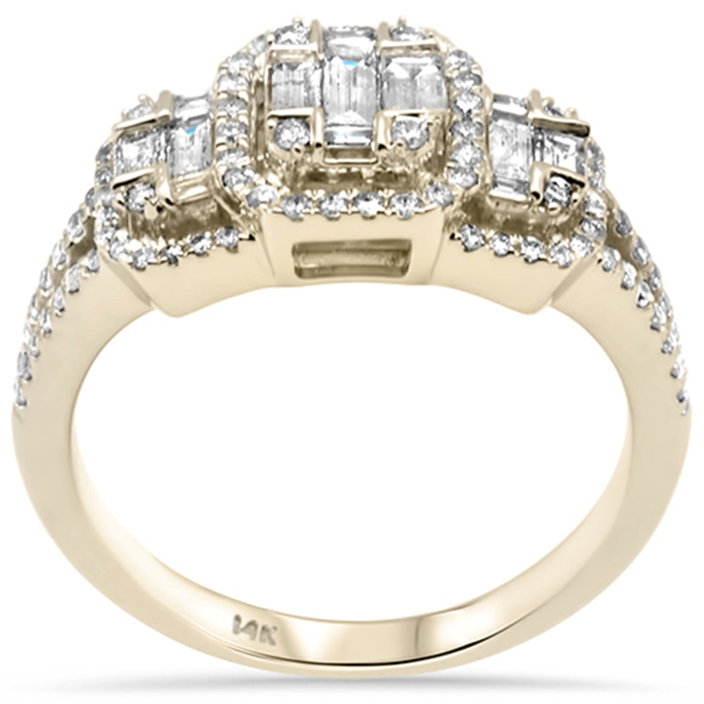 Muse Jewelry .65ct G SI 14K Yellow Gold Diamond Round & Baguette Ring