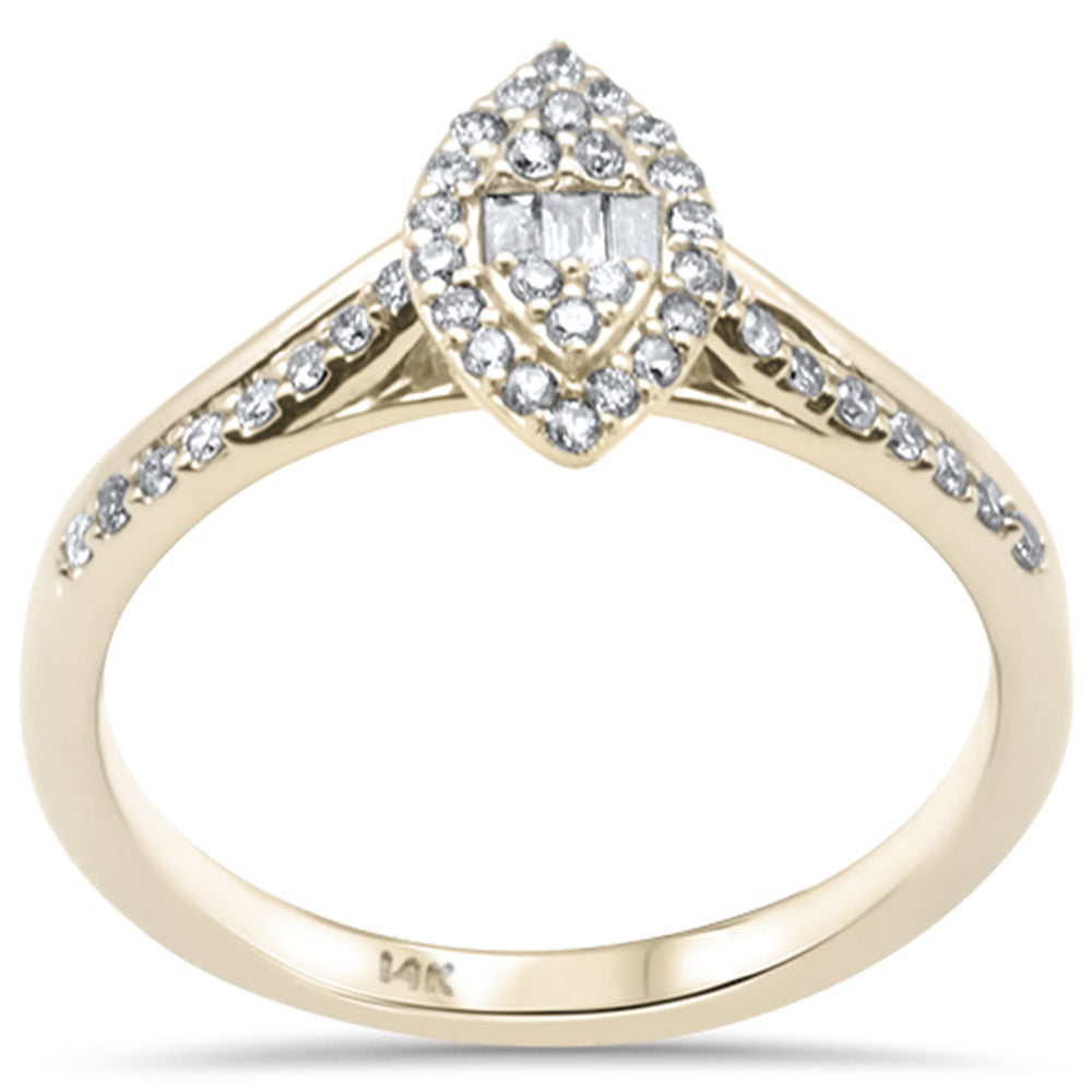 Muse Jewelry .26ct G SI 14K Yellow Gold Marquise Shaped Engagement Ring