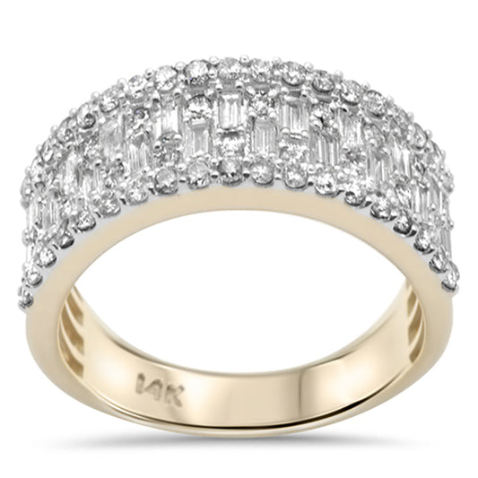 Muse Jewelry 1.78ct G SI 14K Yellow Gold Round & Baguette Diamond Men's Ring Band