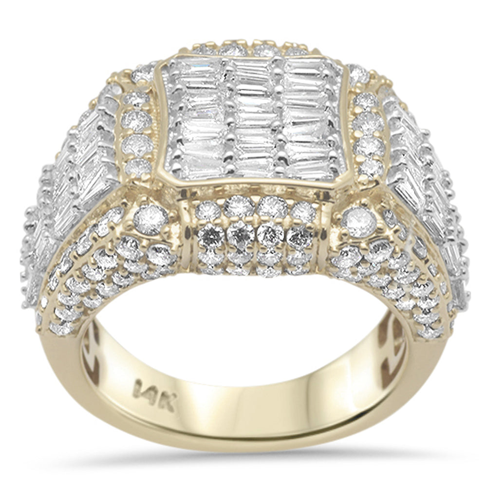 Muse Jewelry 4.63ct G SI 14K Yellow Gold Round & Baguette Diamond Men's Ring Band