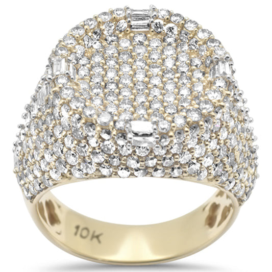 Muse Jewelry 5.82ct G SI 10K Yellow Gold Round & Baguette Diamond Men's Ring Band