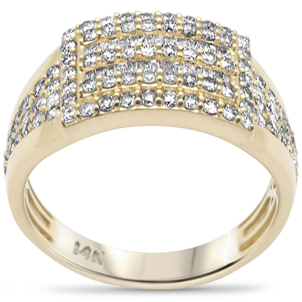 Muse Jewelry 1.46ct G SI 14K Yellow Gold Round & Baguette Diamond Men's Ring Band