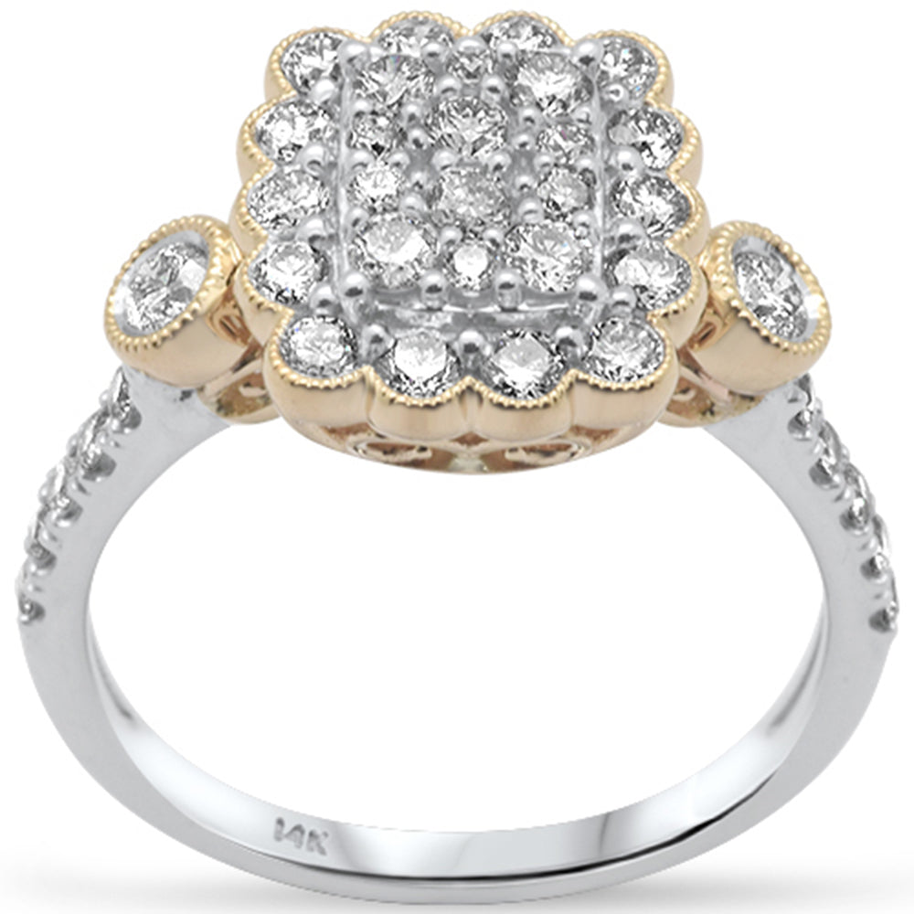 Muse Jewelry .99ct G SI 14K White Gold/Yellow Gold Diamond Women's Ring Size 6.5