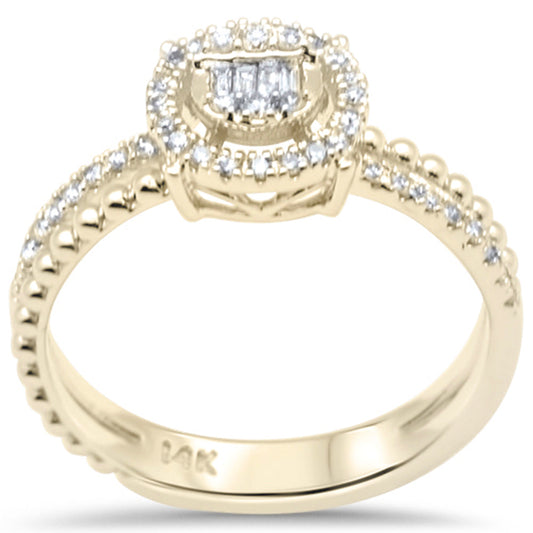 Muse Jewelry .24ct G SI 14K Yellow Gold Round Diamond Women's Ring Size 6.5