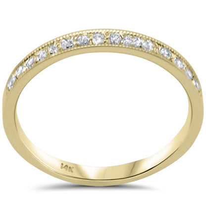 Muse Jewelry .24ct G SI 14K Yellow Gold Round Diamond Band Ring Size 6.5