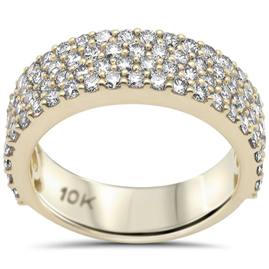 Muse Jewelry 3.21ct G SI 10K Yellow Gold Round Diamond Men's Ring Size 10