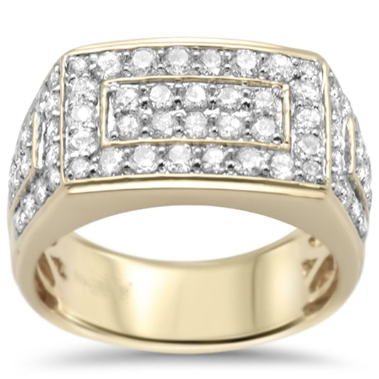 Muse Jewelry 1.96ct G SI 14K Yellow Gold Diamond Men's Ring Size 10