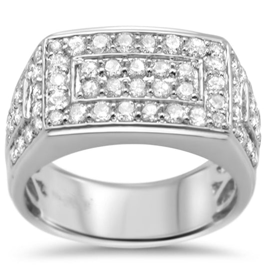 Muse Jewelry 1.96ct G SI 14K White Gold Diamond Men's Ring Size 10