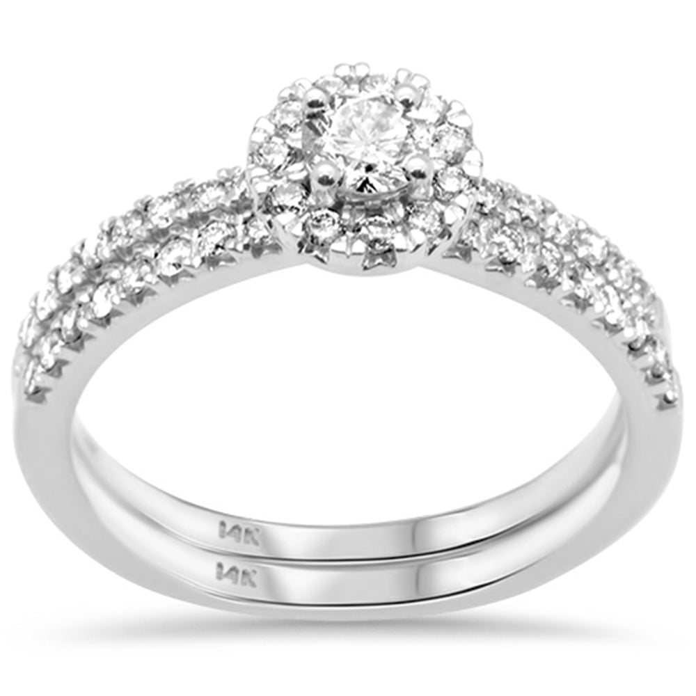 Muse Jewelry .74ct G SI 14K White Gold Round Diamond Engagement Ring