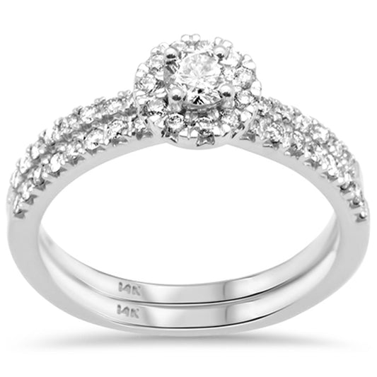 Muse Jewelry .74ct G SI 14K White Gold Round Diamond Engagement Ring