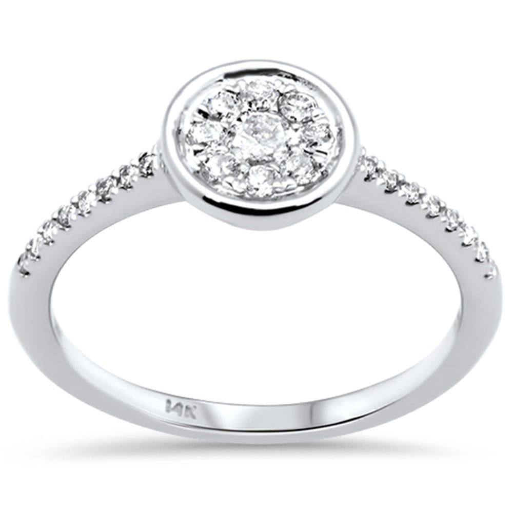 Muse Jewelry .33ct G SI 14K White Gold Bezel Settings Diamond Engagement Ring