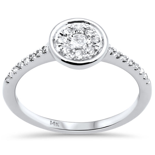 Muse Jewelry .33ct G SI 14K White Gold Bezel Settings Diamond Engagement Ring