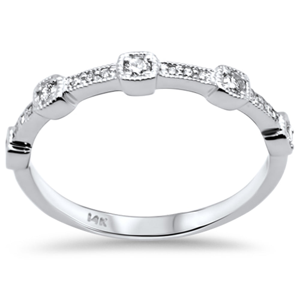 Muse Jewelry .20ct G SI 14K White Gold Women's Diamond Ring Band