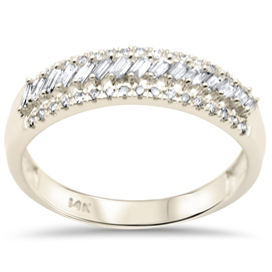 Muse Jewelry .57ct G SI 14K Yellow Gold Round & Baguette Diamond Ring Band