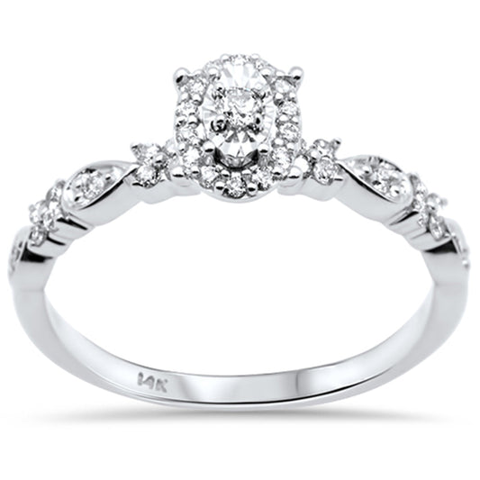 Muse Jewelry .26ct G SI 14K White Gold Diamond Engagement Ring Size 7